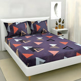 Designer Cotton Fitted Bed Sheets with Pillow Cover Sets