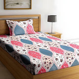 Twill Balloon Fitted Bed Sheets with Pillow Cover Sets