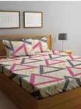 Big Triangle Fitted Cotton Bed Sheet Design with Pillowcases