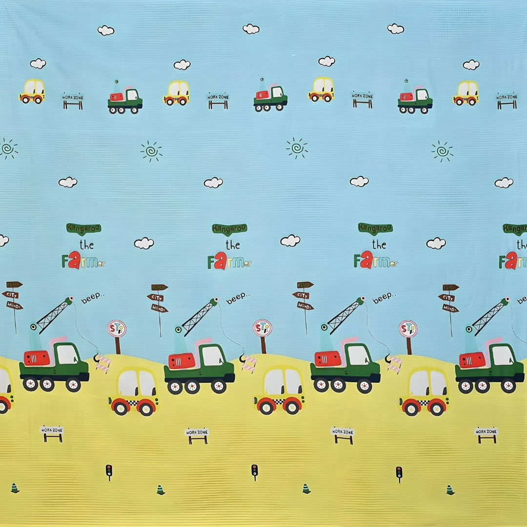 Green Truck Cotton Bed Sheet Design with Pillowcases